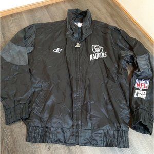 Raiders Jacket Men’s Medium NFL Pro Line Logo Athletic track jacket